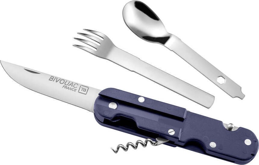 TB Outdoor Bivouac French Navy Camp Knife Blue Handle