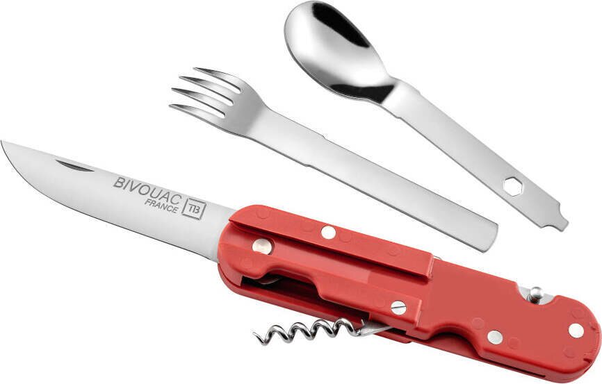 TB Outdoor Bivouac French Navy Camp Knife Red Handle