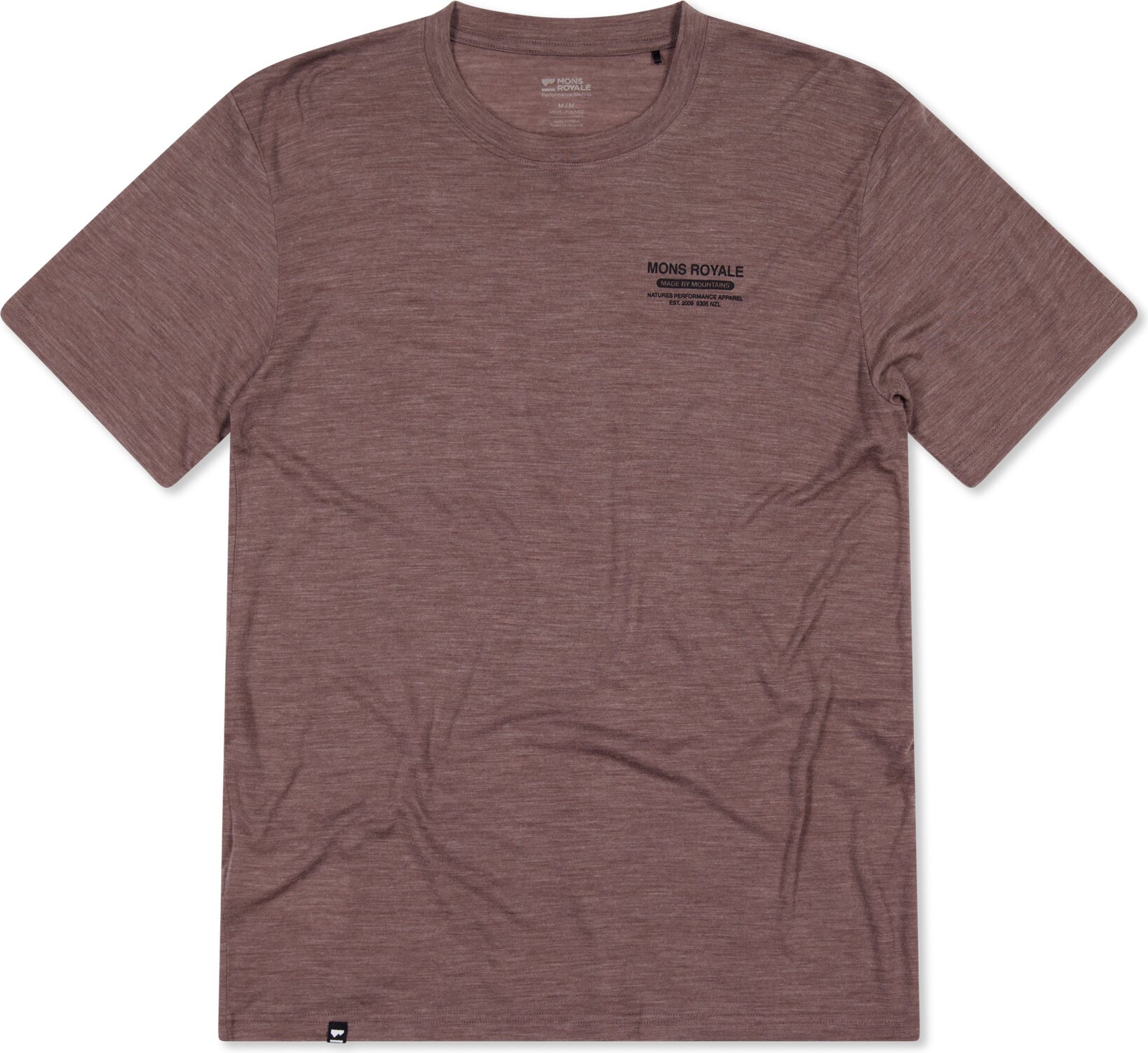 Mons Royale Zephyr T-Shirt Mens Chestnut