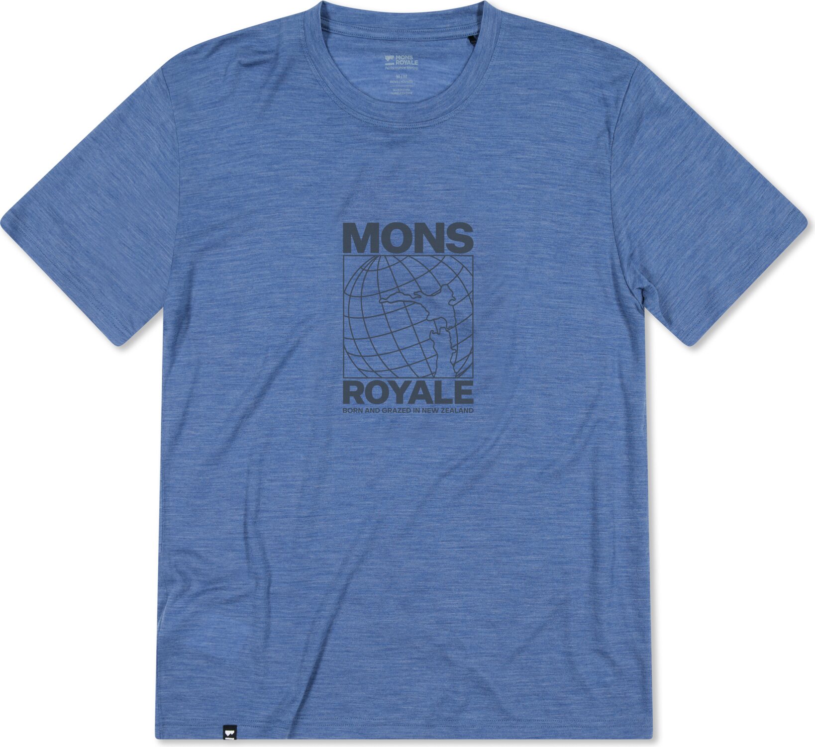 Mons Royale Zephyr T-Shirt Mens Steel Blue