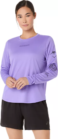 Asics Fujitrail Logo Long Sleeve Top Womens Amethyst