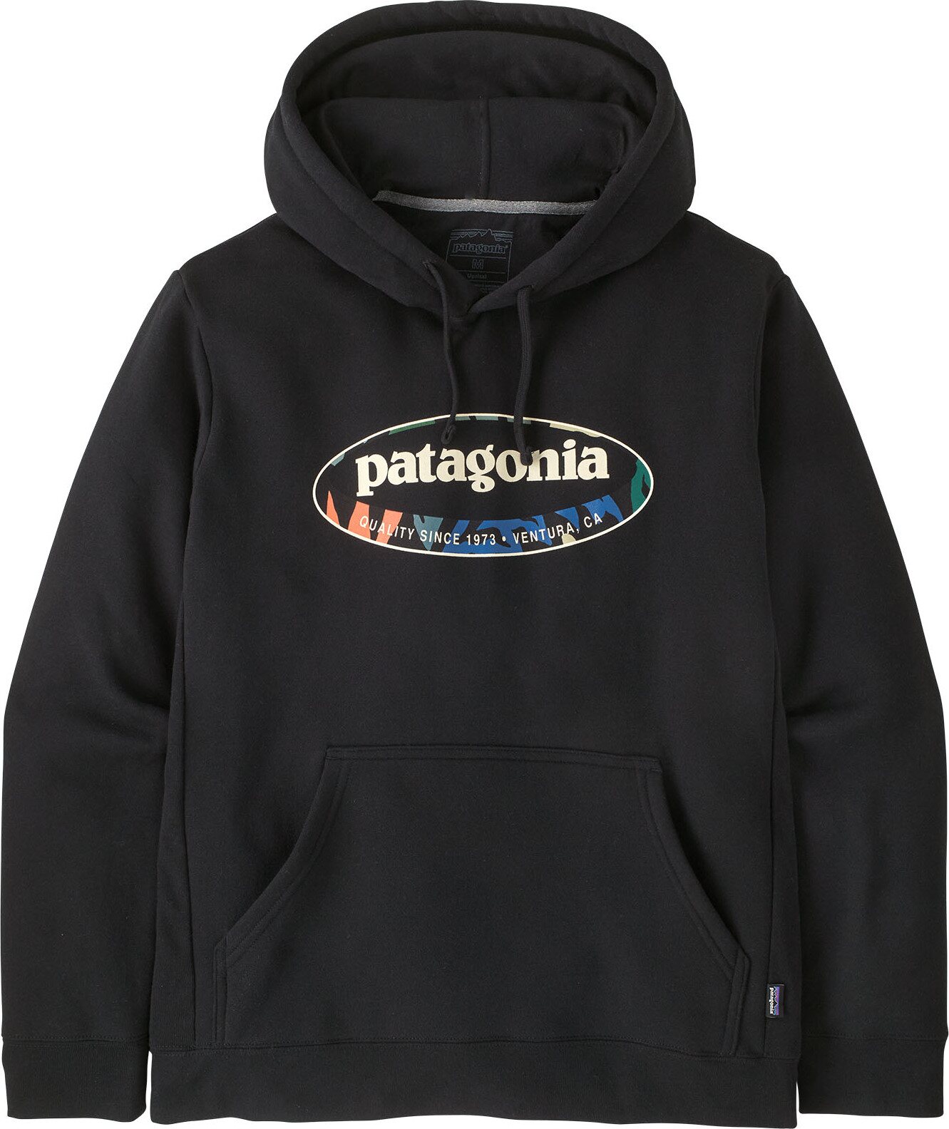 Patagonia ‘95 Oval Logo Uprisal Hoody Mens Black: Kaleido