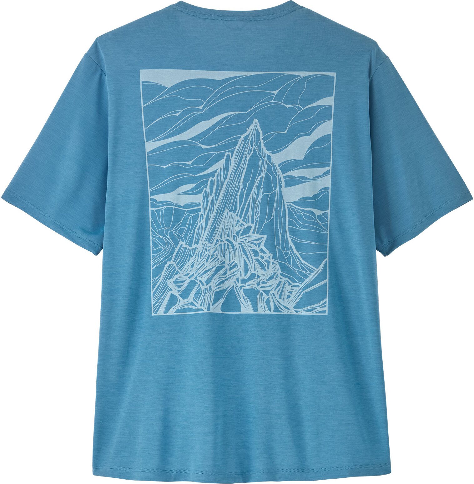 Patagonia Cap Cool Daily Shirt Mens - Cloud Crag Shore Blue - Light Shore Blue X-Dye