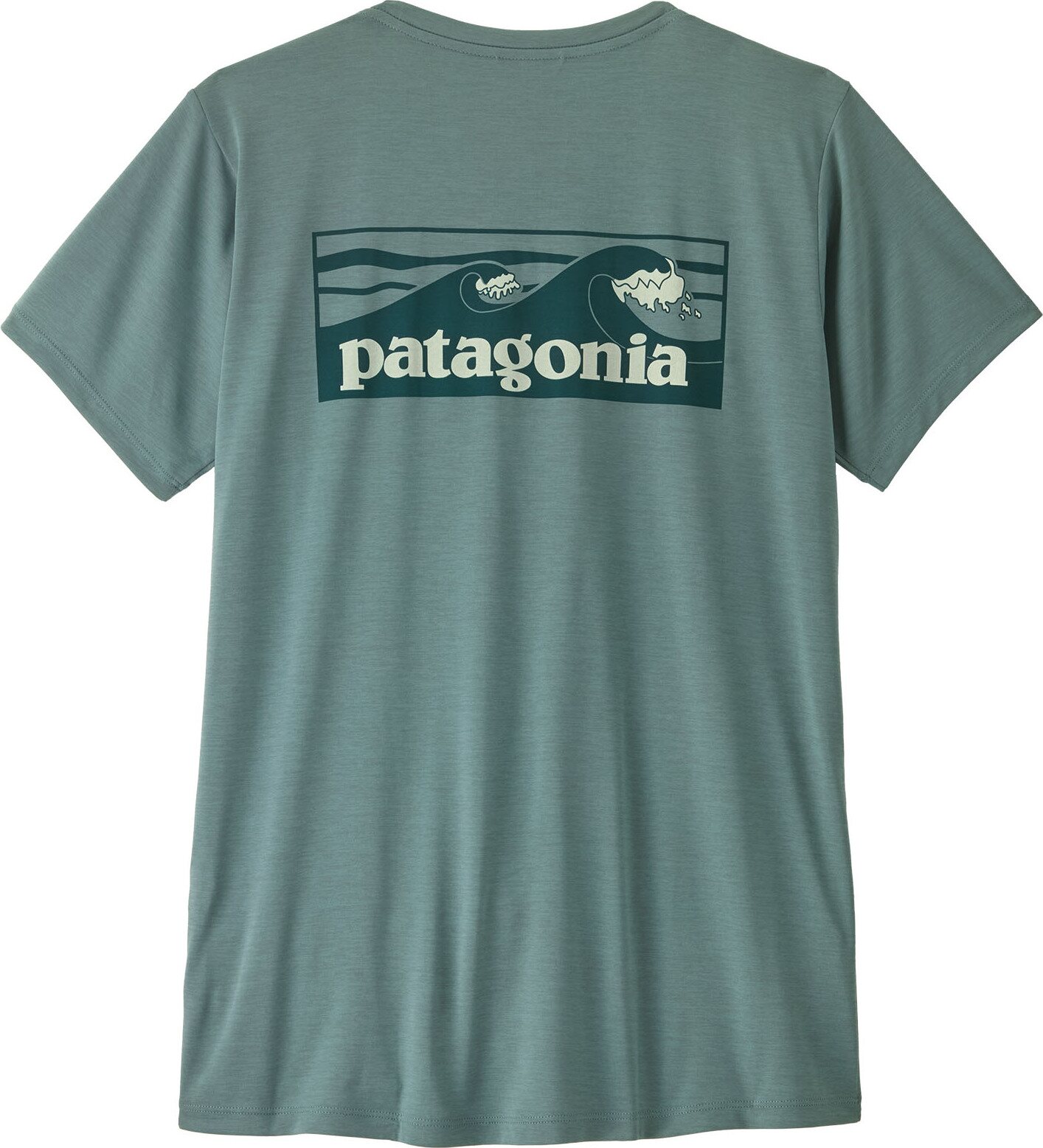 Patagonia Cap Cool Daily Shirt Womens - Boardshort Logo Blue Sage - Light Blue Sage X-Dye