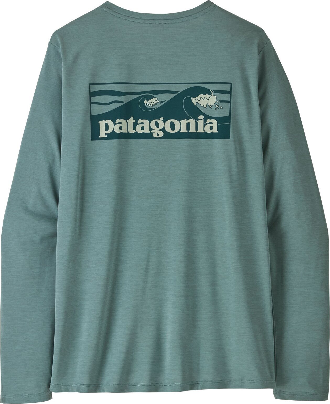 Patagonia Long-Sleeved Cap Cool Daily Shirt Womens - Boardshort Logo Blue Sage - Light Blue Sage X-Dye