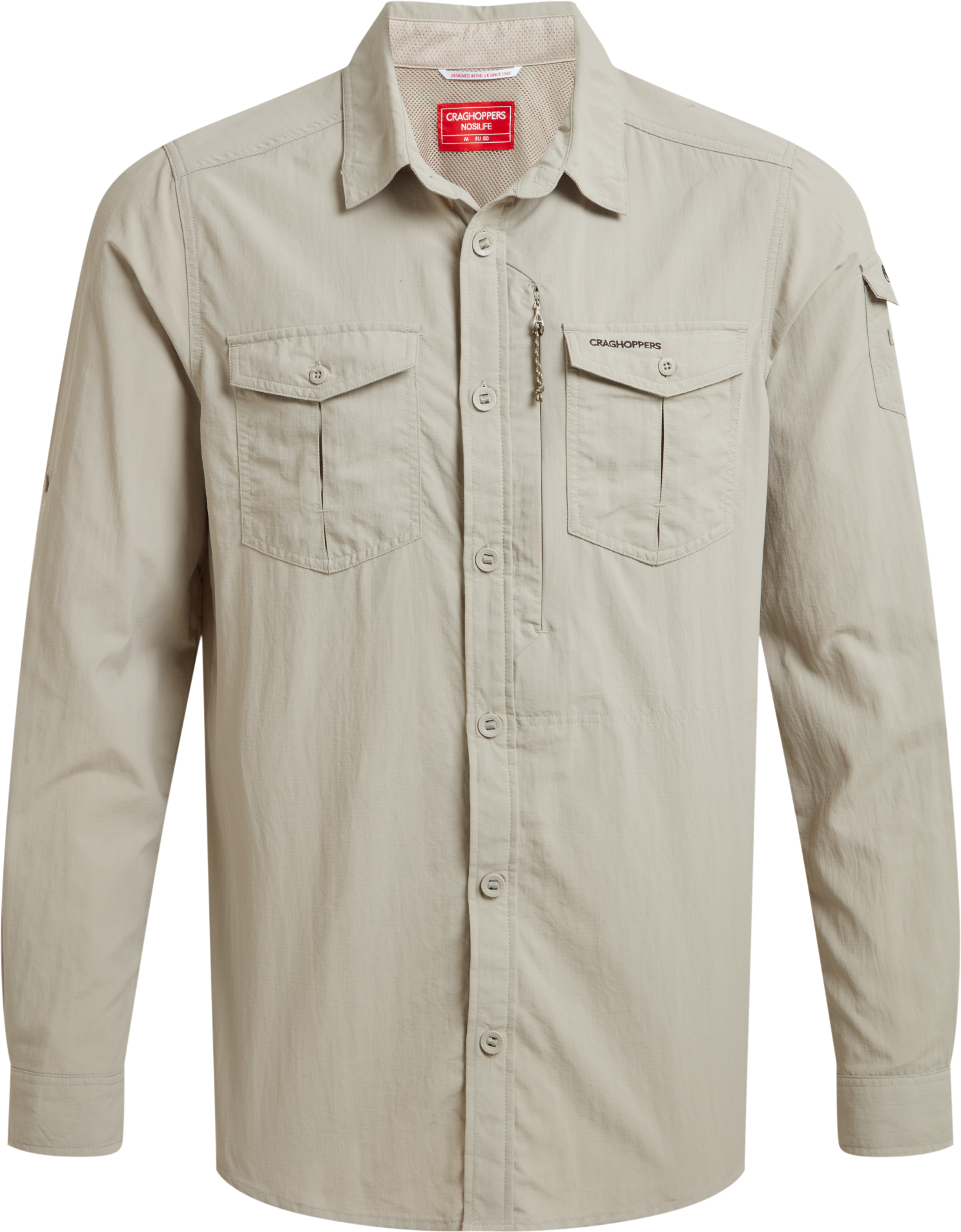 Craghoppers NosiLife Adventure Long Sleeved Shirt III Mens Parchment