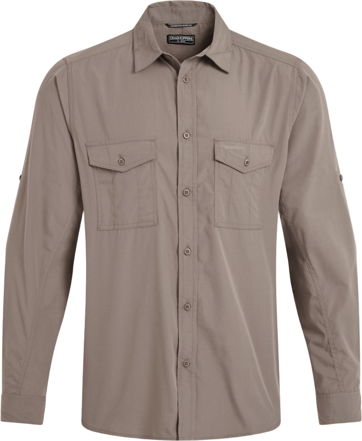 Craghoppers Kiwi II Long Sleeved Shirt Mens Pebble