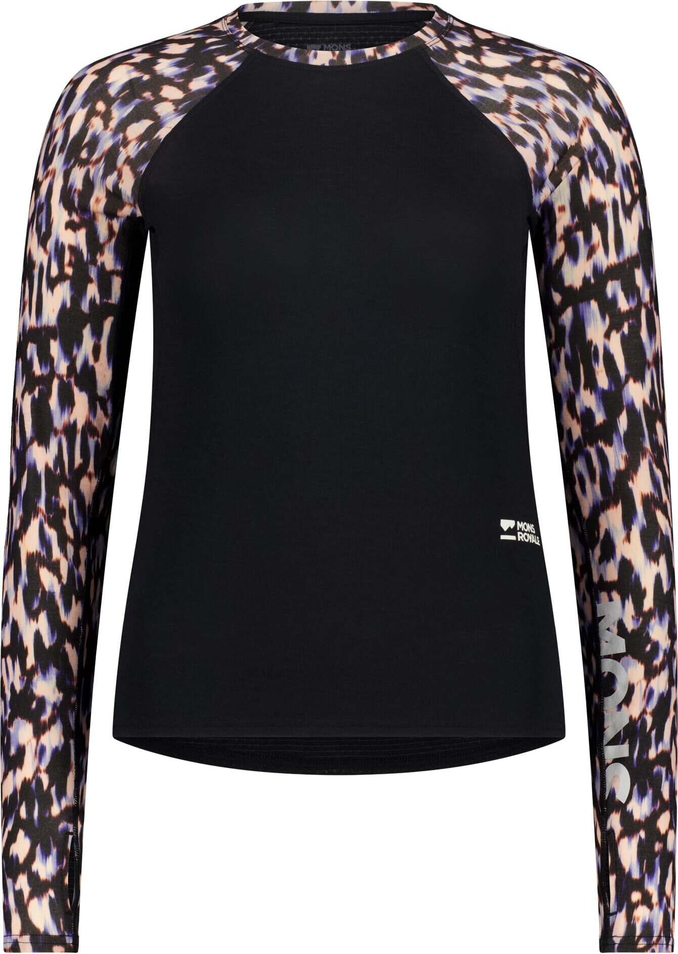Mons Royale Bella Merino Long Sleeve Womens Rock Leopard / Black (2026)