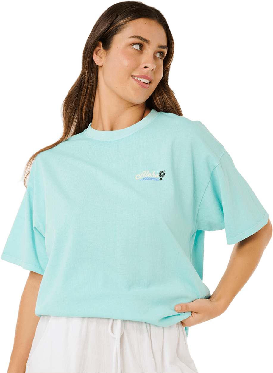 Rip Curl Aloha Heritage Tee Womens Light Sea Blue
