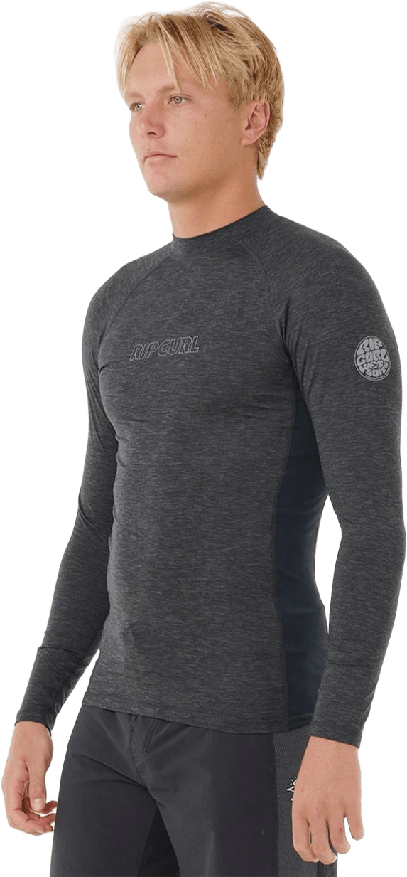 Rip Curl Dawn Patrol UPF Perf Long Sleeve Mens Black Marle