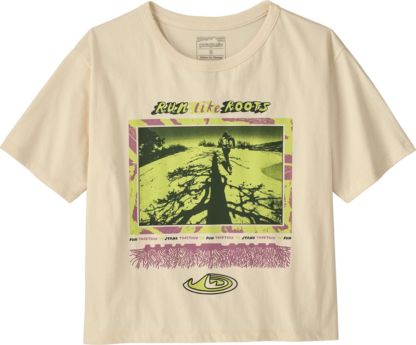 Patagonia Run Like Roots Easy Cut T-Shirt Womens Undyed Natural