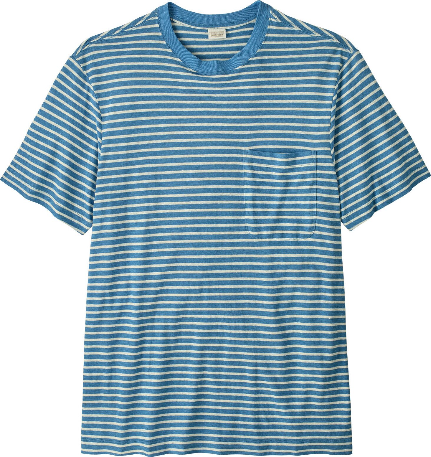Patagonia Trail Harbor Pocket Tee Mens Steps: Shore Blue