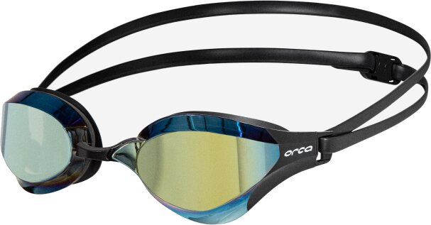 Orca Killa Performance Swimming Goggles Gold Mirror