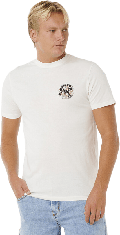 Rip Curl Wettie Passage Icon Tee Mens Bone