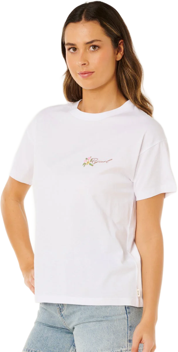 Rip Curl Poolside Relaxed Tee Womens Optical White