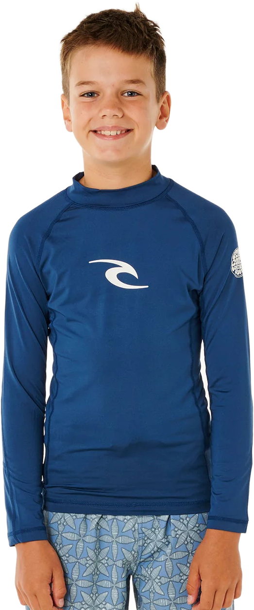 Rip Curl Waves UPF Long Sleeve Kids 8-16y Light Navy
