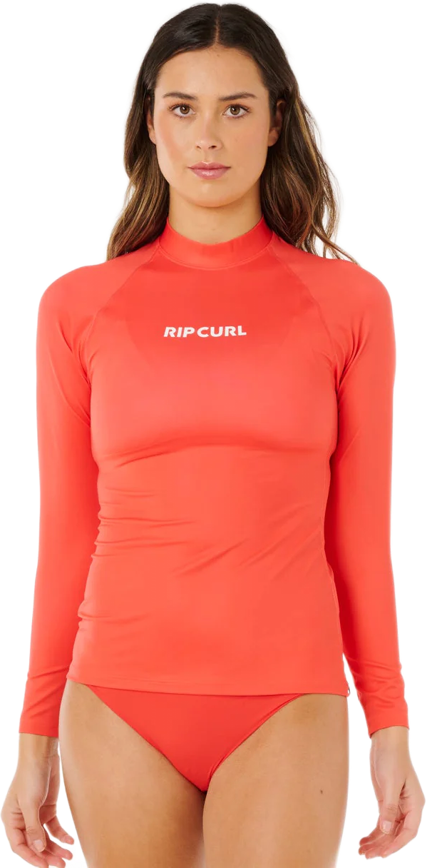 Rip Curl Classic Surf Long Sleeve UPF Rashguard Womens Red
