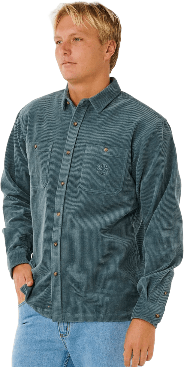 Rip Curl Premium Surf Cord Long Sleeve Shirt Mens Pine Night