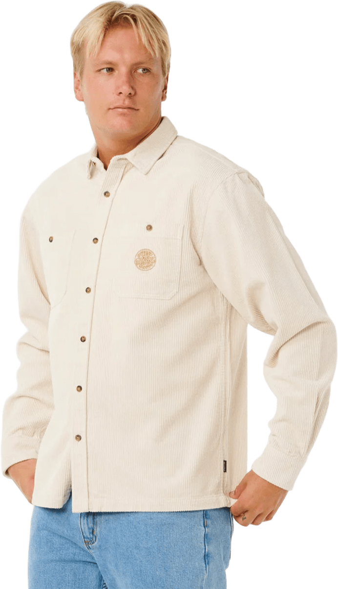 Rip Curl Premium Surf Cord Long Sleeve Shirt Mens Sand Dune