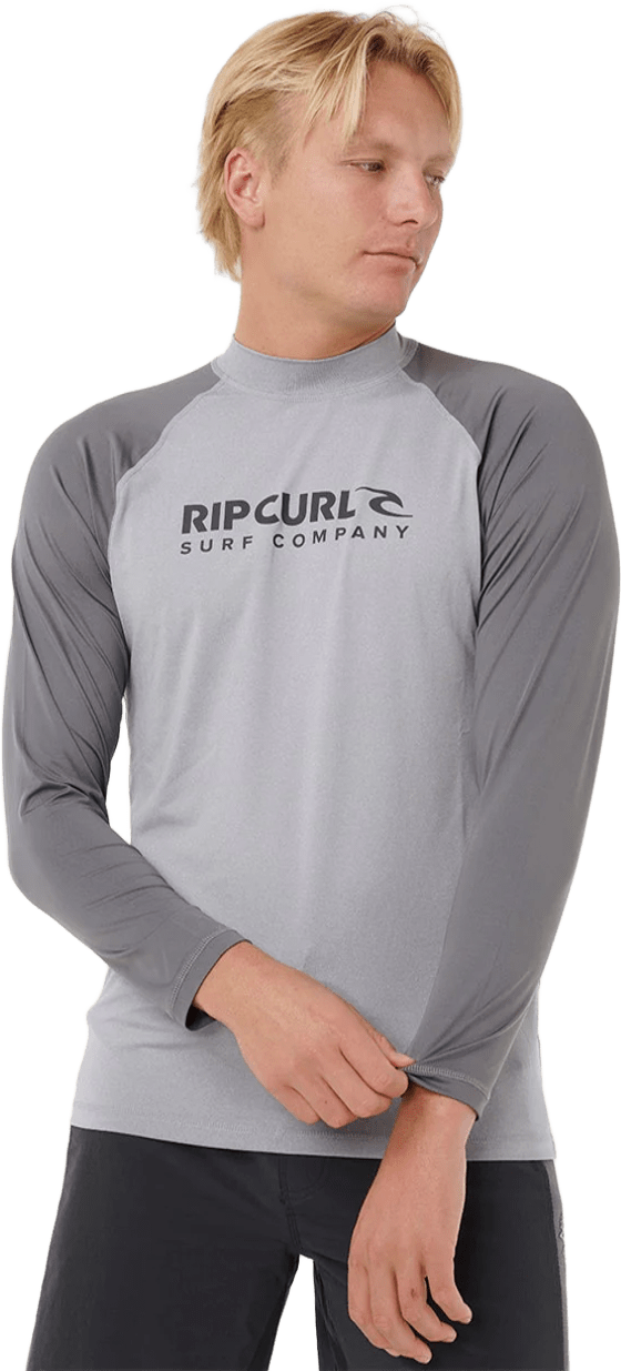 Rip Curl Shock UPF Long Sleeve Mens Grey Marle