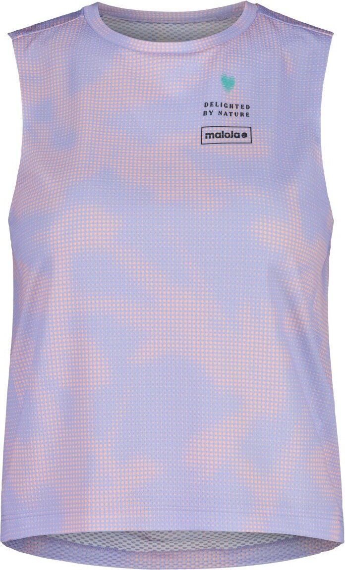 Maloja WallbergM. Gravel Tank Womens Summer Sky Iris Grid