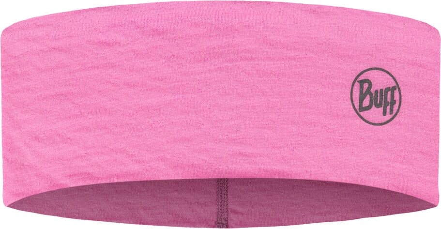 Buff Merino Lightweight Headband Solid Fluor Fuchsia