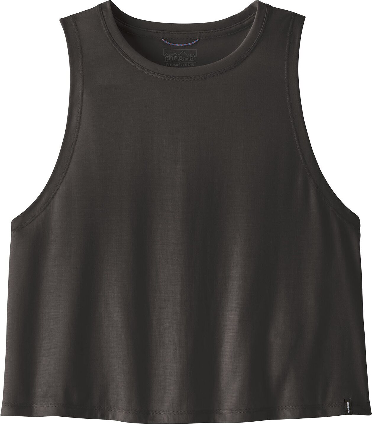 Patagonia Cap Cool Trail Cropped Tank Womens Ink Black