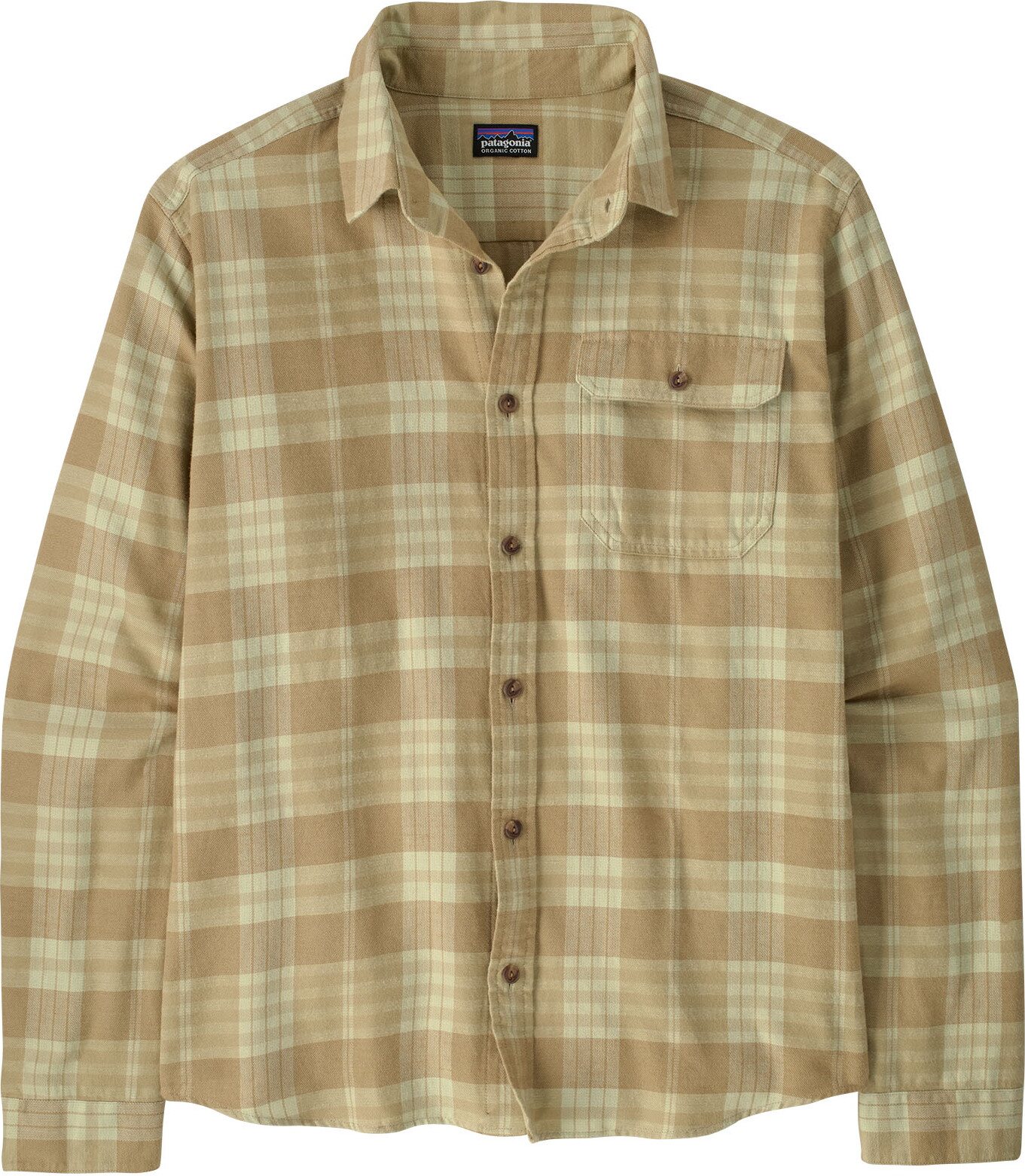 Patagonia Long-Sleeved Lightweight Fjord Flannel Shirt Builder: Weathered Stone