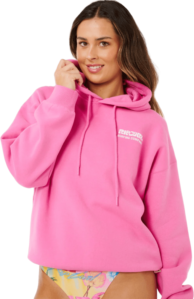 Rip Curl Surf Puff Heritage Hood Womens Super Pink