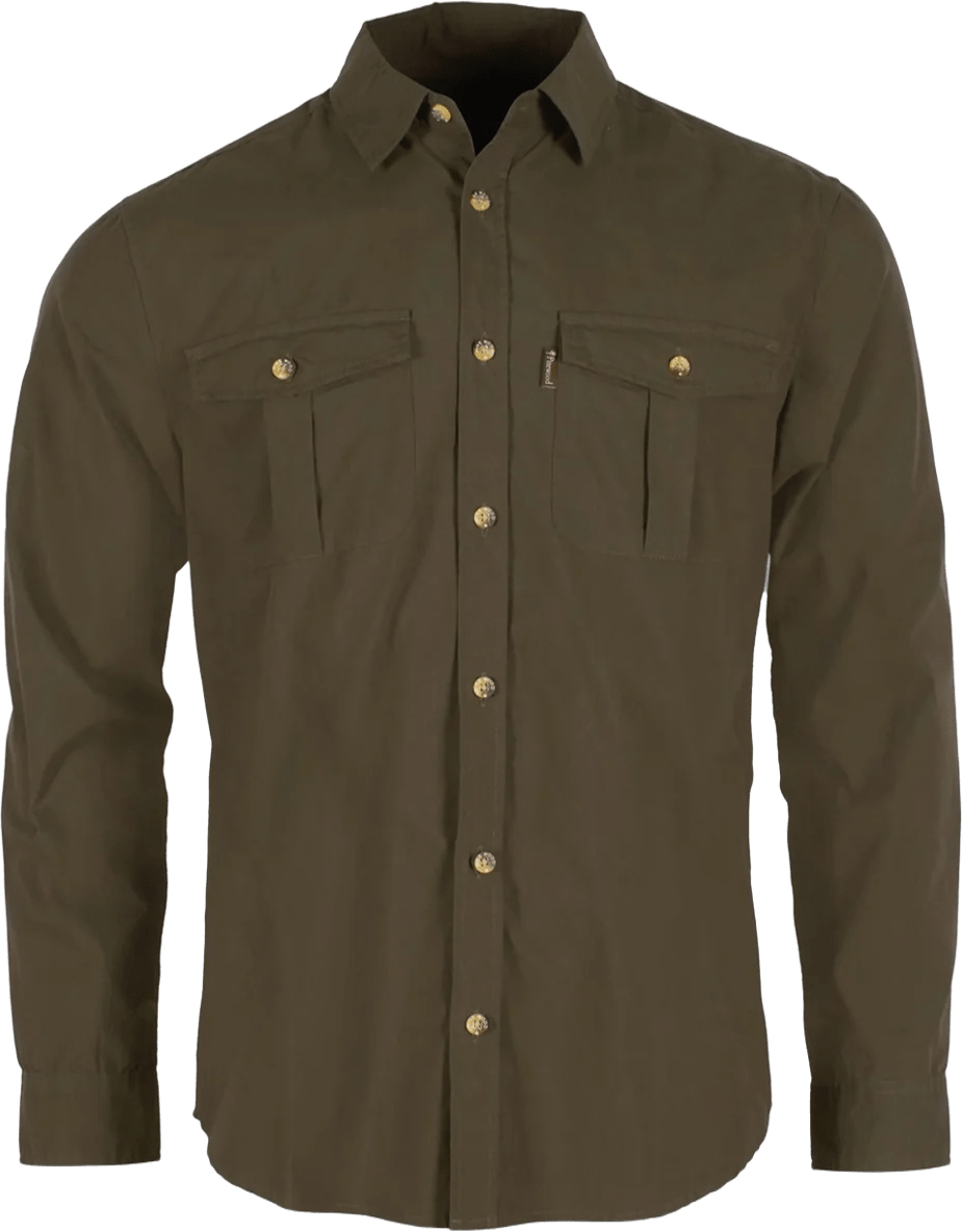 Pinewood Safari Long Sleeve Shirt Mens Moss Green