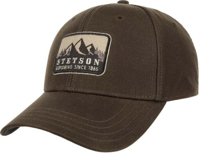 Stetson Baseball Cap Waxed Cotton Dark Chocolate
