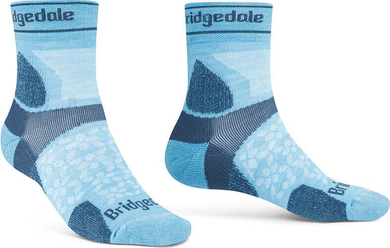 Bridgedale Ultra Light TrailRun Merino Sport 3/4 Crew Womens Blue