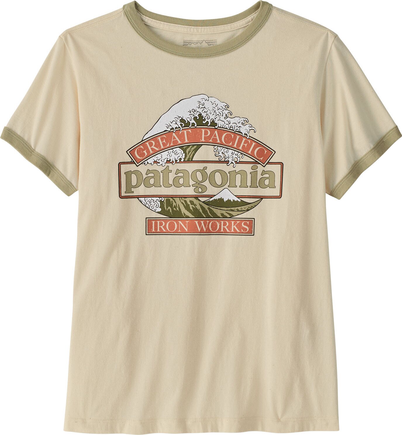 Patagonia Great Waves Ringer Tee Womens Undyed Natural