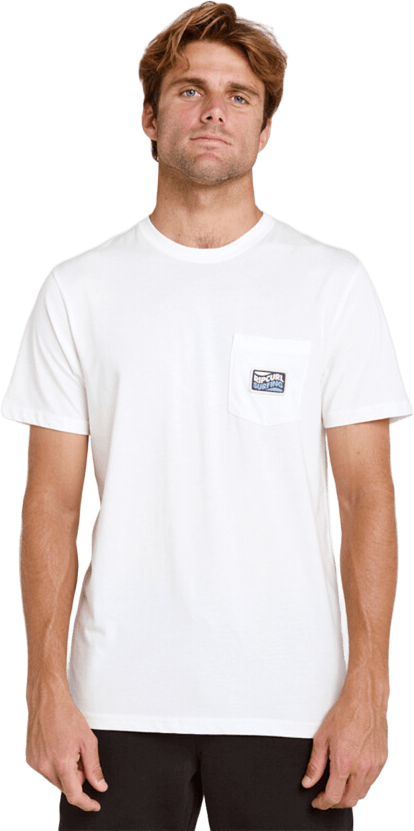 Rip Curl Streamline Pocket Badge Tee Mens Bone