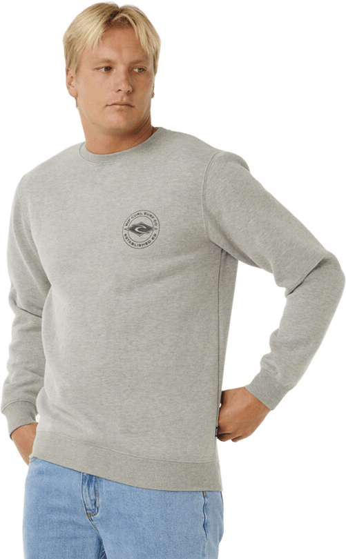 Rip Curl Stapler Crew Mens Grey Marle
