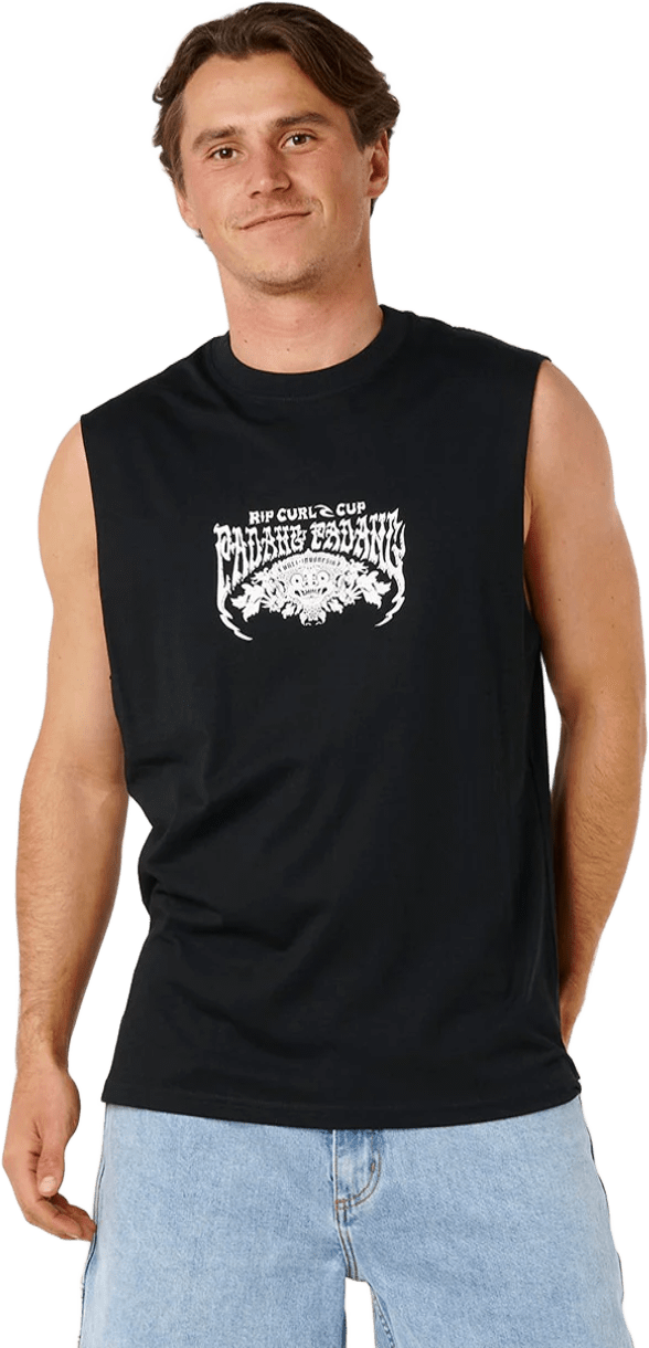 Rip Curl Padang Cup Muscle Tee Mens Black