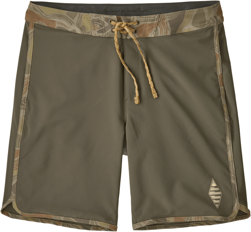 Patagonia Hydropeak Side Shore Boardshorts 18" Mens Basin Green