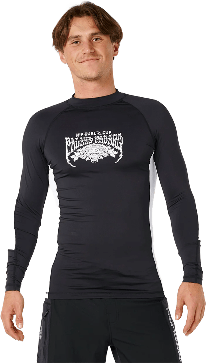 Rip Curl Padang Cup UPF50 Performance Long Sleeve Mens Black