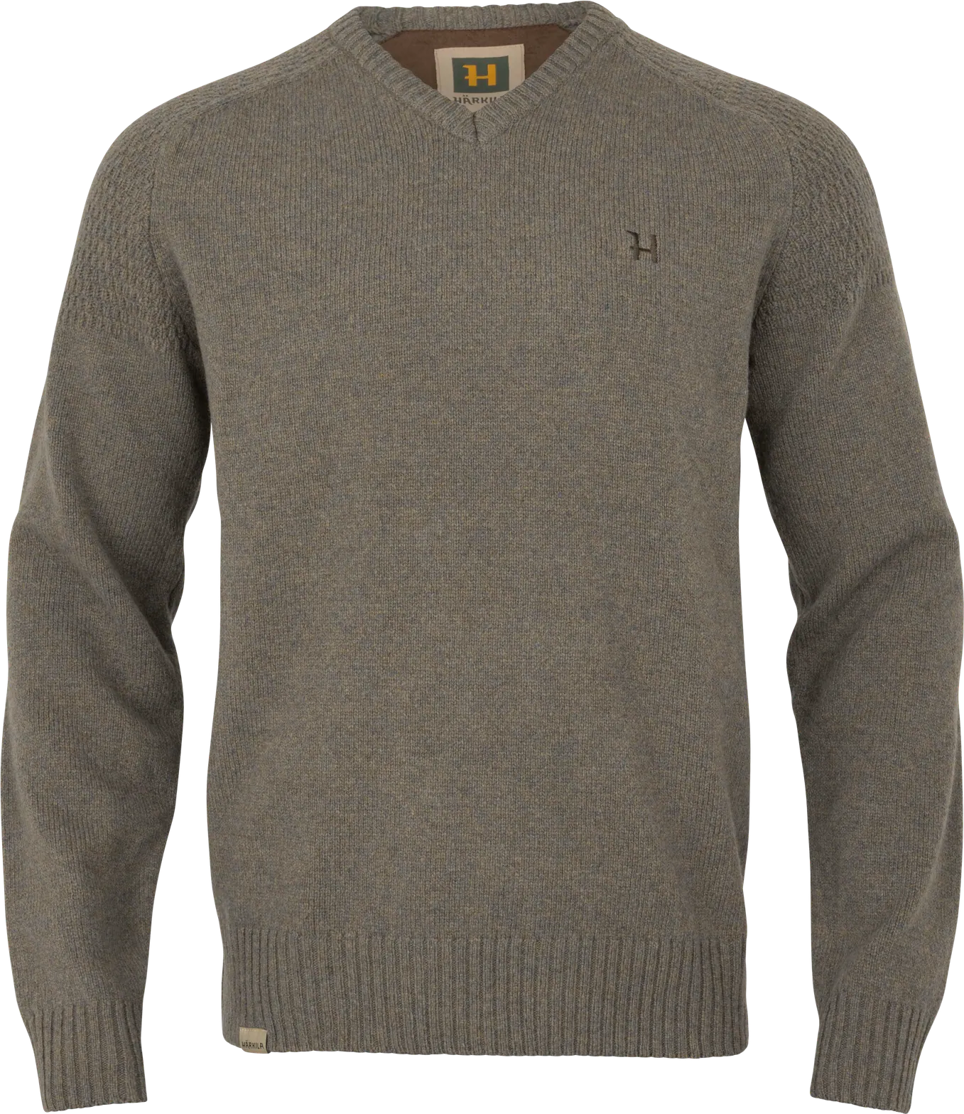 Härkila Vincent Merino V-Neck Pullover Mens Dark Sand