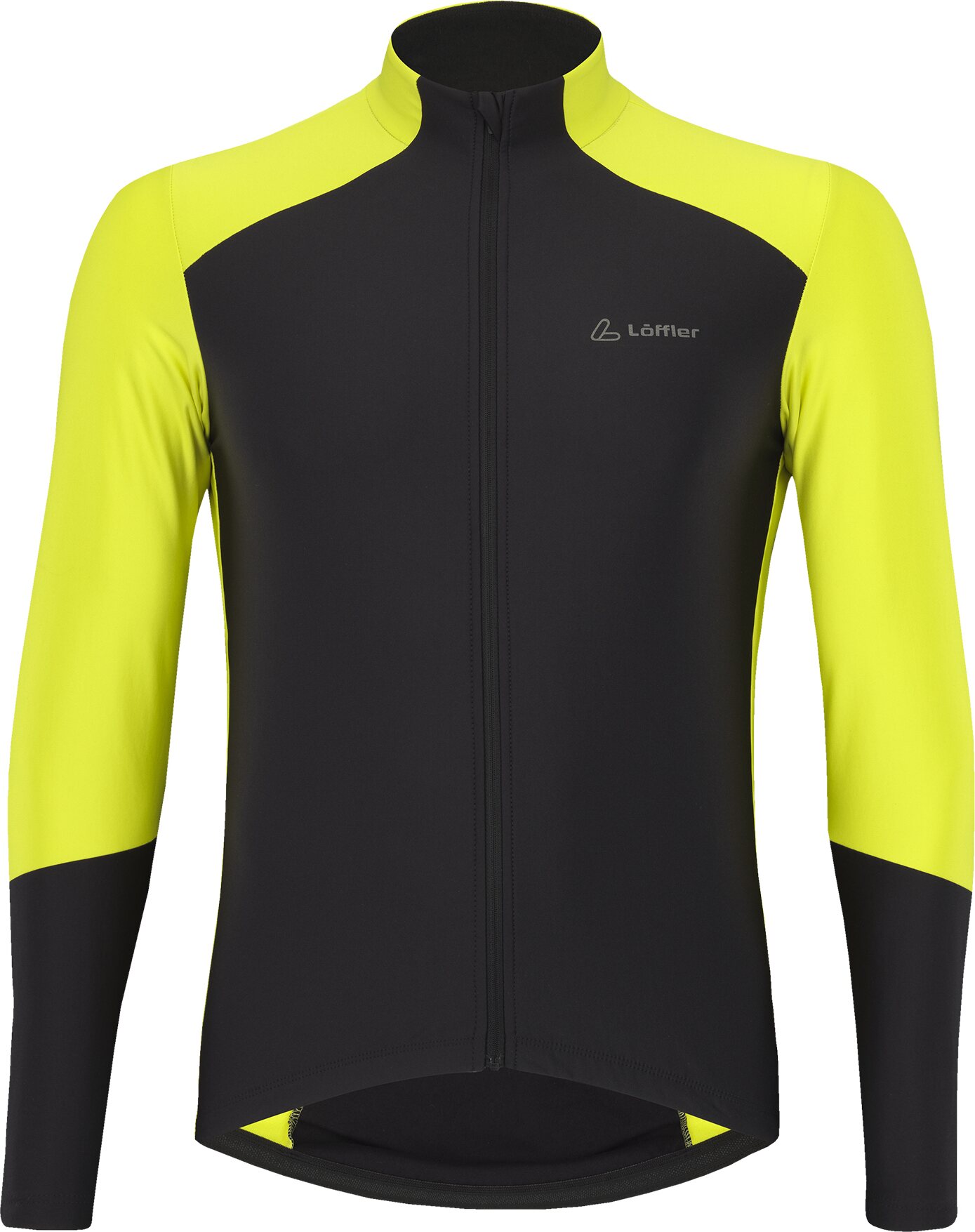 Löffler Combo Bike L/S Jersey Mid Mens Black / Neon Yellow