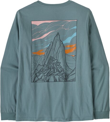 Patagonia Long Sleeve Cloud Crag T-Shirt Mens Blue Sage