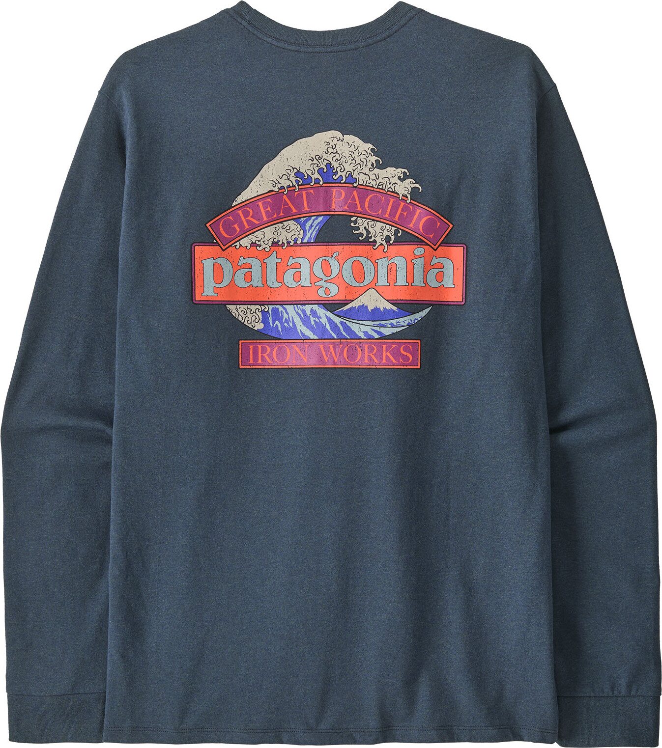 Patagonia Long-Sleeved Great Waves Responsibili-Tee Mens Summit Blue