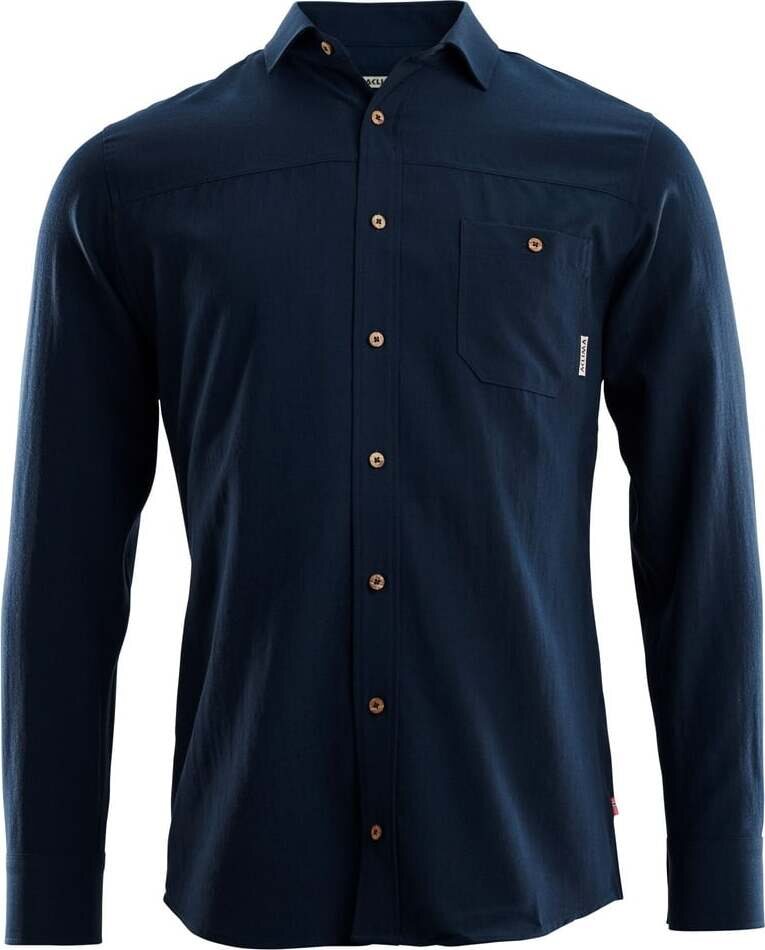 Aclima Woven LeisureWool Woven Woolshirt Mens Navy Blazer