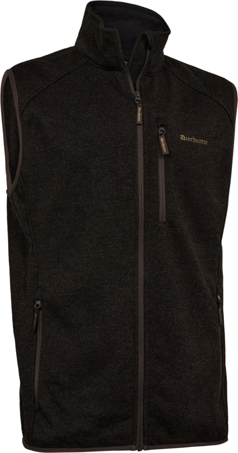 Deerhunter Moor Knitted Waistcoat Mens Brown Leaf