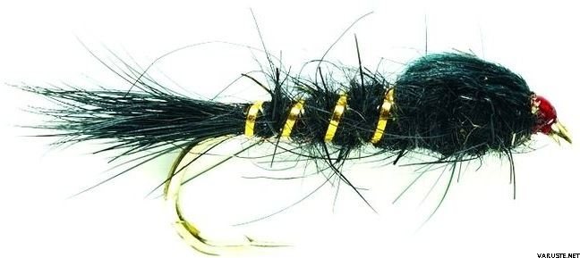 Fulling Mill Uppoperho 2kpl GRHE Black Nymph 14