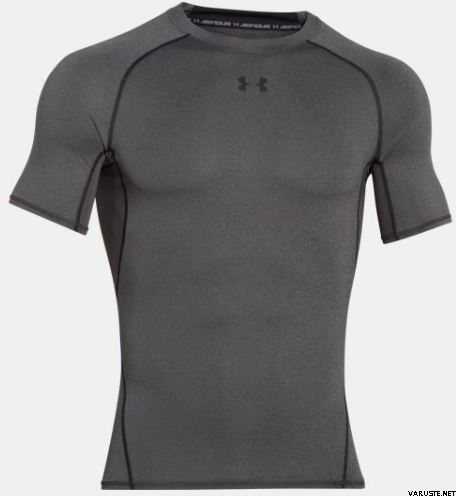 Under Armour Armour HeatGear Short Sleeve Compression Shirt Carbon Heather (090) / Black