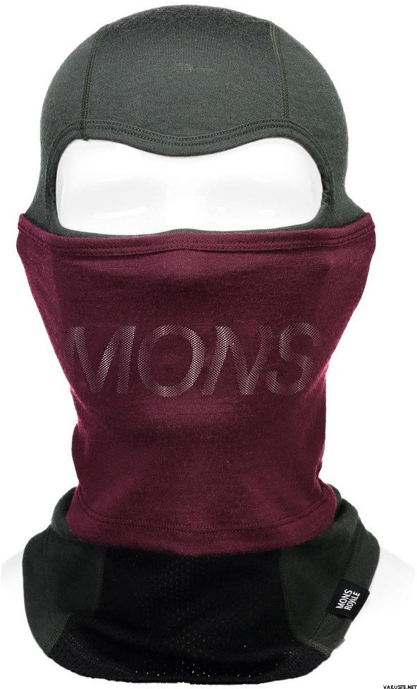 Mons Royale Cabrio Balaclava Itallica Bungundy / Forest Green