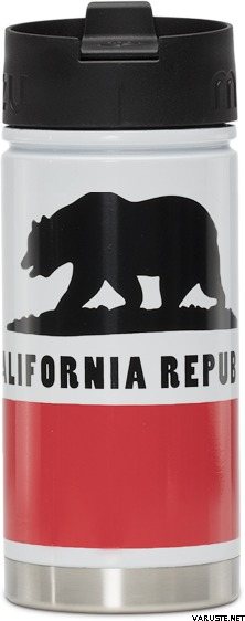 Mizu V5 California Flag with coffee lid