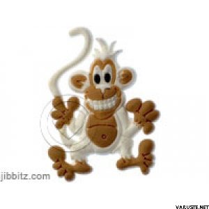 Jibbitz Monkey Valkoinen