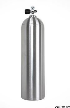 Luxfer Aluminium Cylinder 11,1L/207bar with DIN valve Brushed